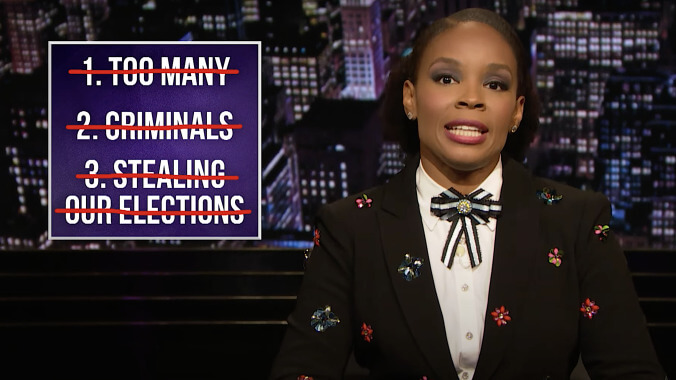 Amber Ruffin patiently debunks conservatives' dusty scaremongering about undocumented immigrants