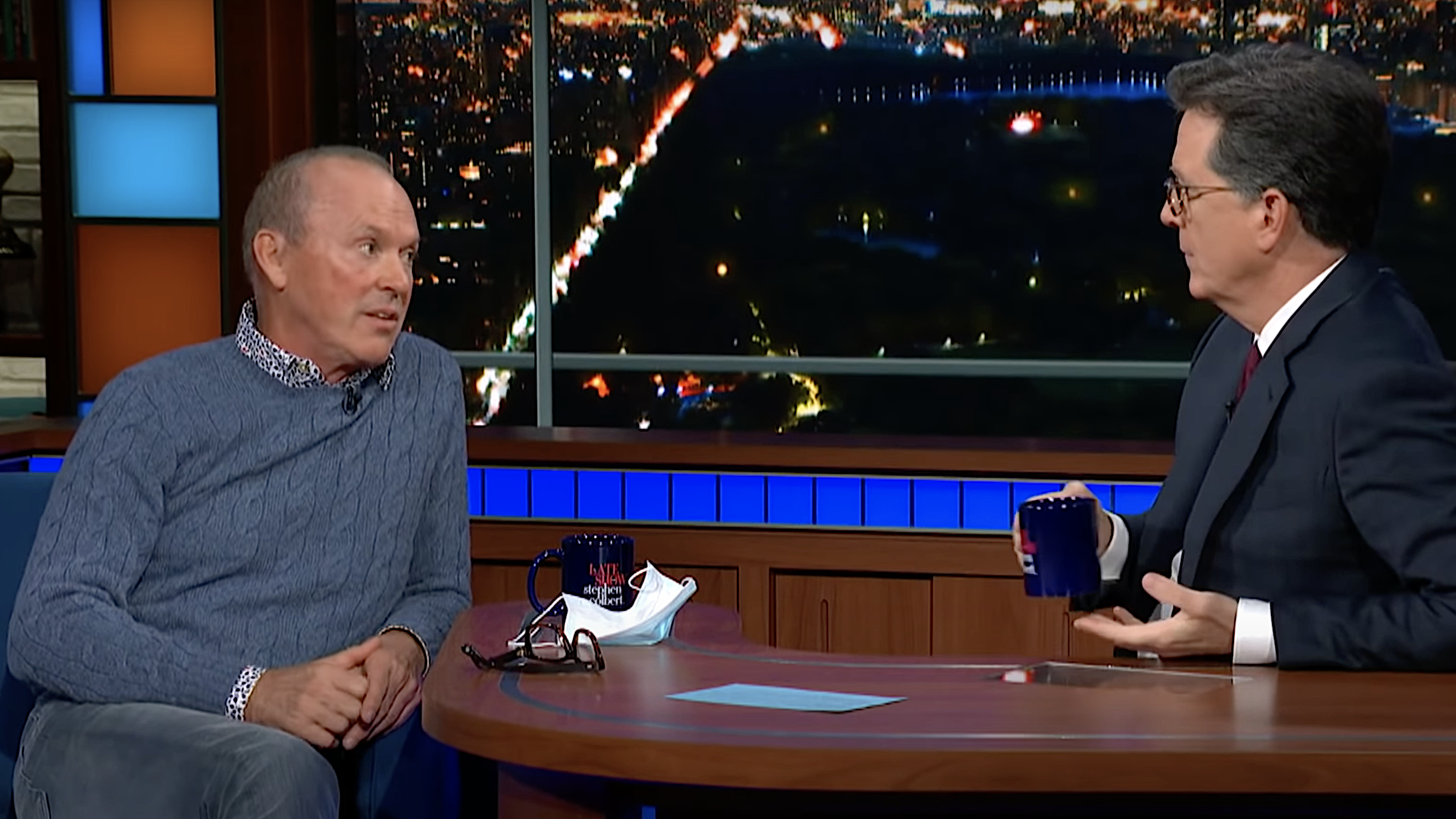 Michael Keaton assures Stephen Colbert that his bat-suit still fits after 30 years