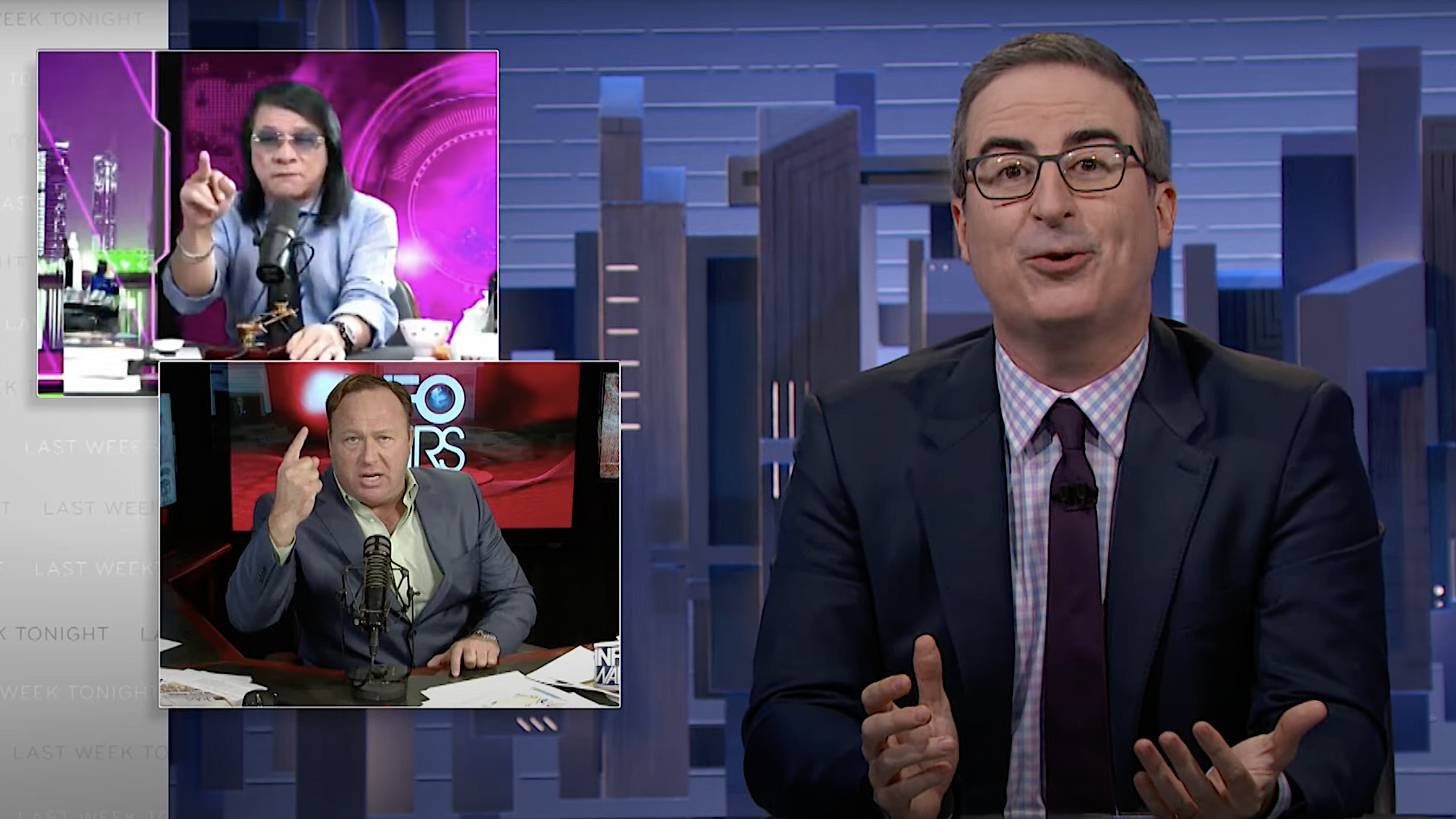 John Oliver reminds viewers that non-English speakers have that one conspiracy nut uncle, too