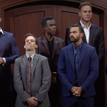 All the famous bachelors vie for Kim Kardashian West on SNL's cameo-studded dating show