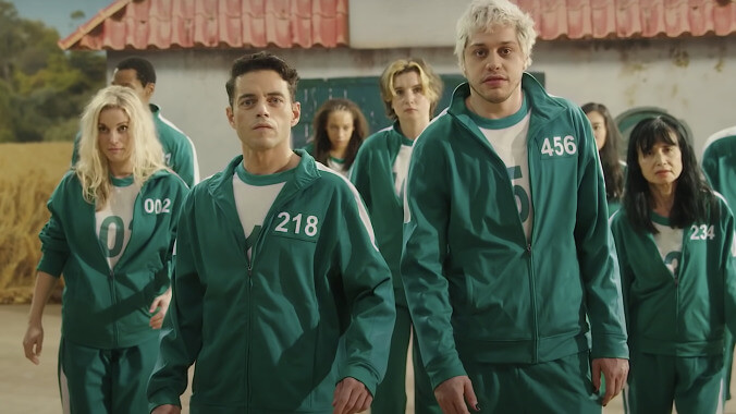 Rami Malek and Pete Davidson play the Squid Game on SNL