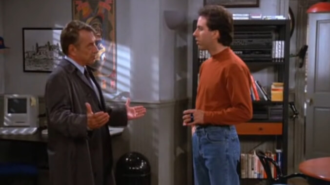 Jerry Seinfeld talks about how hard it was to film Seinfeld's library cop scene without laughing