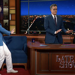 David Byrne teaches Stephen Colbert some aging entertainer dance moves