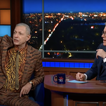 Jeff Goldblum does rope tricks for Stephen Colbert, never gets around to promoting anything