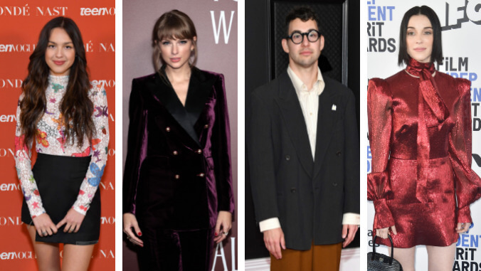 Taylor Swift, St. Vincent, and Jack Antonoff are dropped as Grammy nominees for Olivia Rodrigo's SOUR