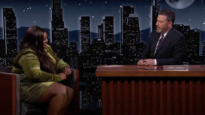 Big, beautiful weirdo Nicole Byer details her burger bikini pole dance to Jimmy Kimmel