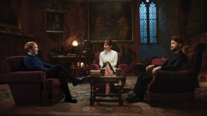 Daniel Radcliffe, Emma Watson, and Rupert Grint Return To Hogwarts in first photo from HBO Max special