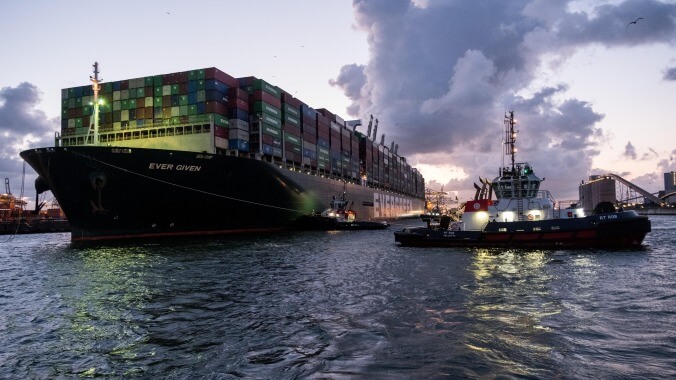 Massive cargo ship Ever Given gets stuck in the Suez Canal