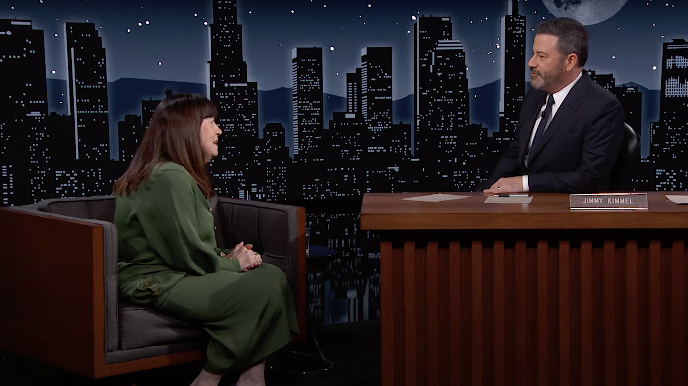 Ann Dowd tells Jimmy Kimmel that channeling Mrs. Garrett was the one role that scared her