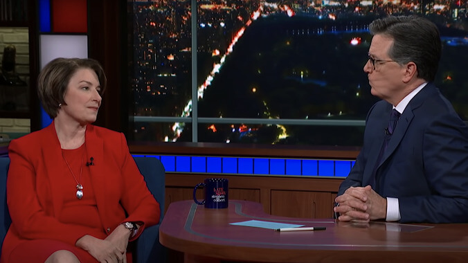 Sen. Amy Klobuchar and Stephen Colbert mark GOP coup day with stories of violence and resolve