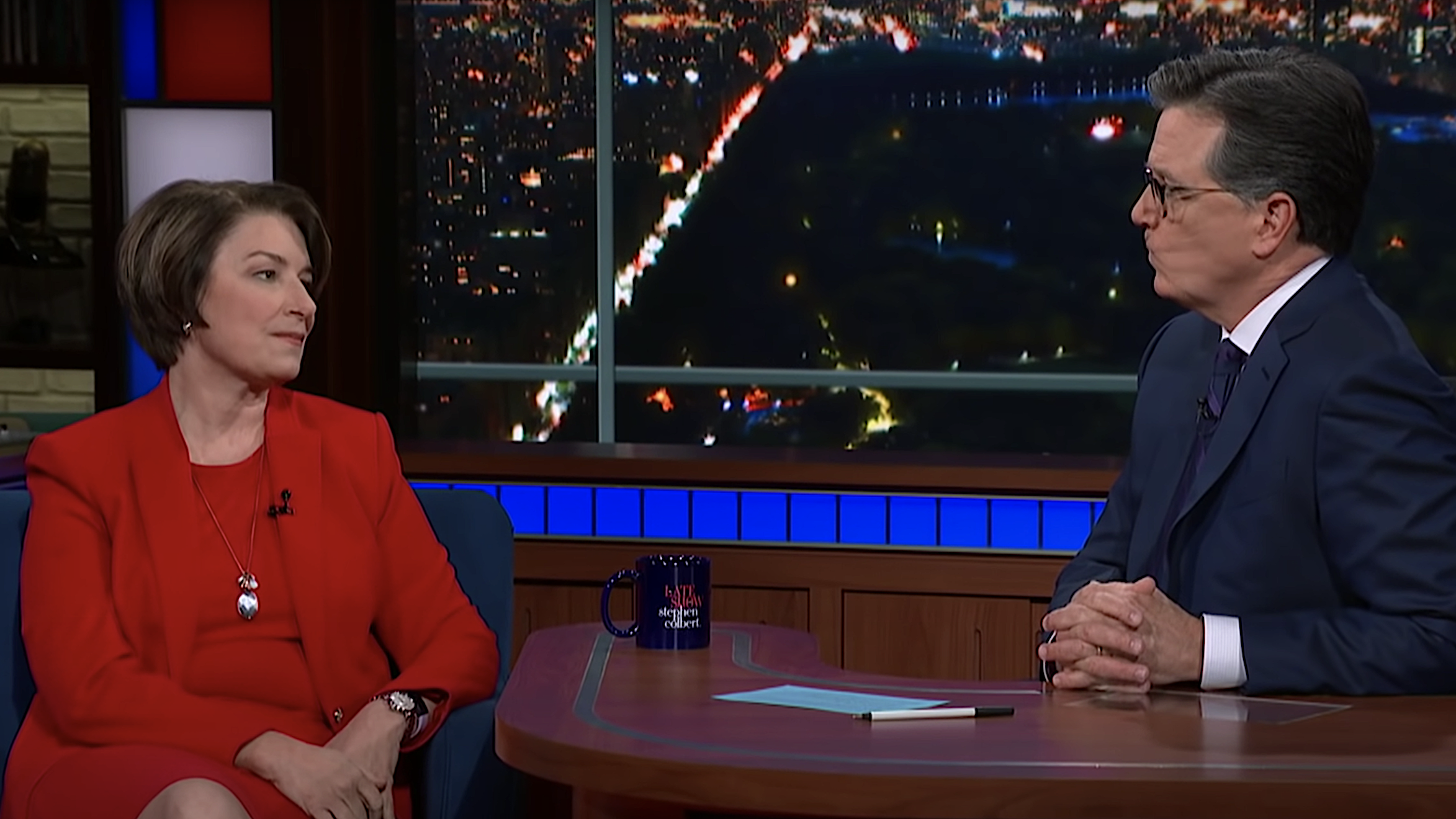 Sen. Amy Klobuchar and Stephen Colbert mark GOP coup day with stories of violence and resolve