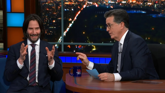 Learn more about Keanu Reeves than a stranger should ever know with Stephen Colbert's questionnaire