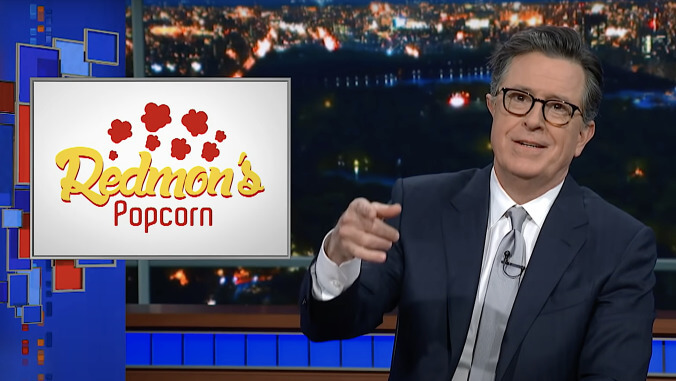 Stephen Colbert hijacks another CBS show's Times Square billboard to save a small business