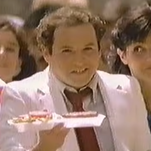 Watch a young Jason Alexander, moved by McDonald's burgers, sing and dance in fast food joy