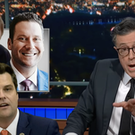 Stephen Colbert breaks out the sound board as Matt Gaetz's shock jock sex trafficking witness flips