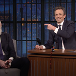 David Letterman thanks Seth Meyers for reminding him it was Late Night's 40th anniversary