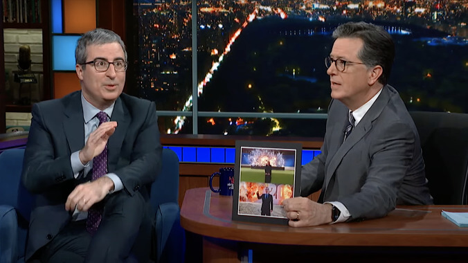 John Oliver only hopes Last Week Tonight's ninth season doesn't end by blowing up 2022 real good