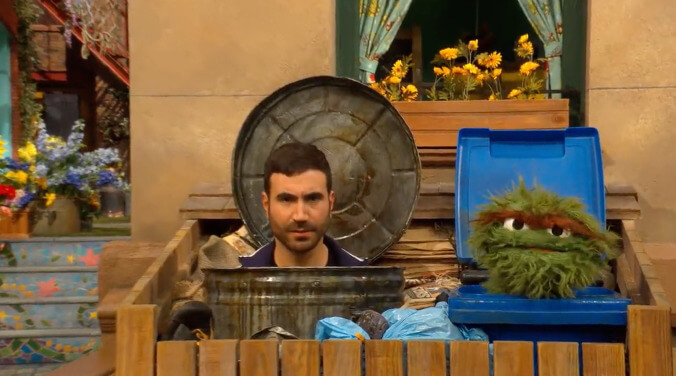 Ted Lasso's Brett Goldstein gets to hang out with kindred spirit Oscar The Grouch on Sesame Street