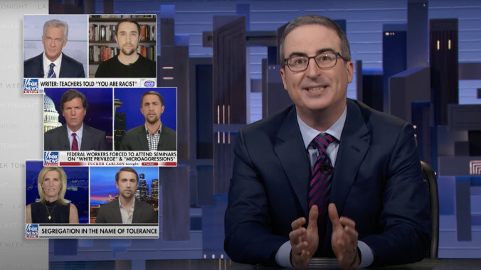 John Oliver returns to debunk the latest manufactured white panic in Critical Race Theory