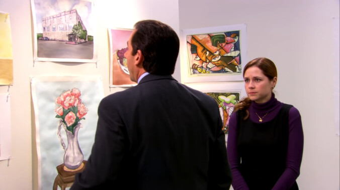 Jenna Fischer talks about putting her foot down to save Pam's Office painting