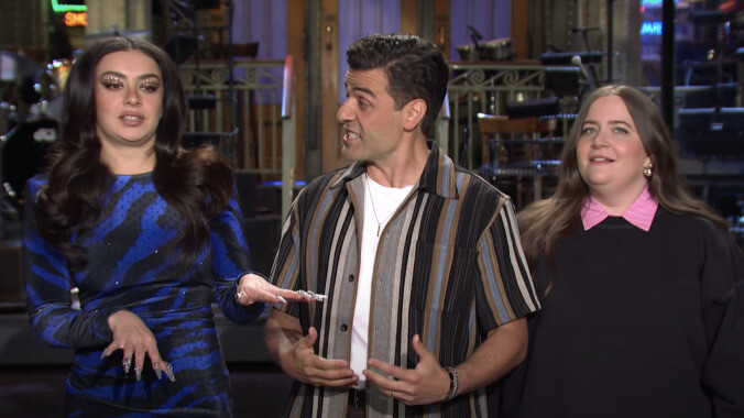 Oscar Isaac and Aidy Bryant tease Charli XCX ahead of this weekend's Saturday Night Live