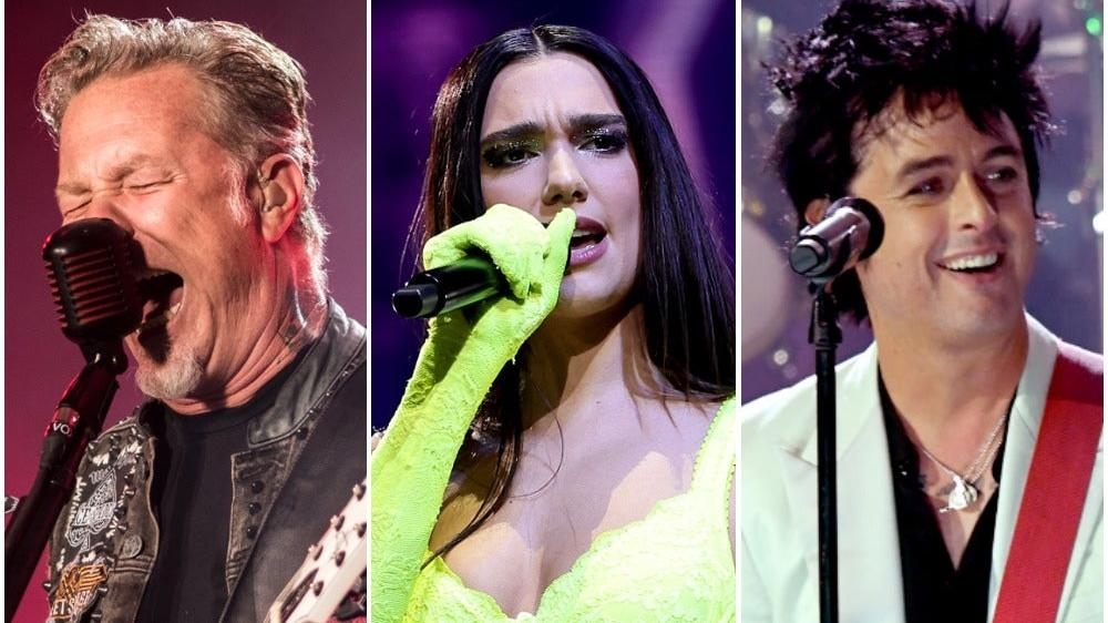 Metallica, Green Day, and Dua Lipa among the headliners for Lollapalooza 2022