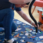 Genius inventor makes The Office's vacuum toy collector a reality, uses it to suck up and sort Lego