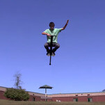 Jump on into the world of extreme pogo athletes