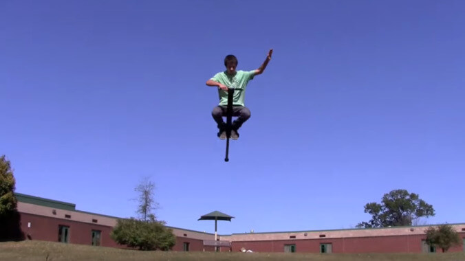 Jump on into the world of extreme pogo athletes