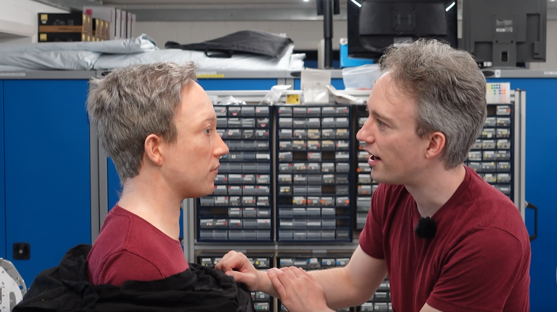 YouTuber Tom Scott goes face to face with his robot doppelgänger