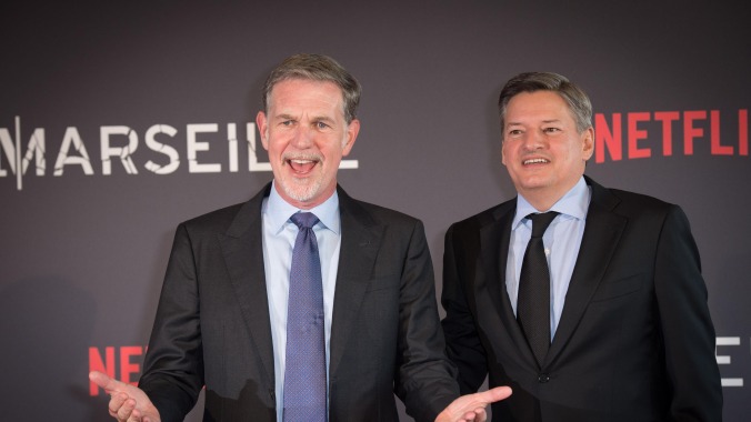 Netflix kings Hastings and Sarandos made slightly fewer millions of dollars last year