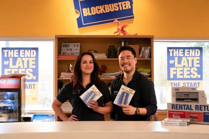 Melissa Fumero and Randall Park are all smiles in first look at Netflix's Blockbuster comedy show