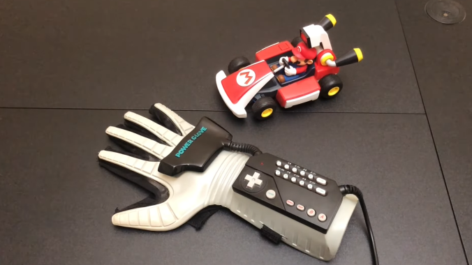 Tech modder figures he might as well rig up a Nintendo Power Glove to his Switch and play Mario Kart