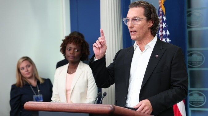 Matthew McConaughey gives impassioned speech on gun reform at White House press conference