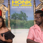 Regina Hall & Sterling K. Brown get real about faith and Honk For Jesus. Save Your Soul