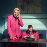 Tentative decisions: David Byrne declined John Mulaney's request to wear the big suit again in Sack Lunch Bunch