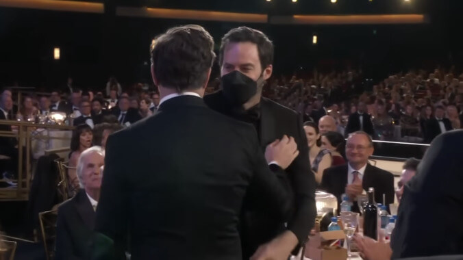 Here’s to Bill Hader, the only celeb wearing a mask at the 2022 Emmys