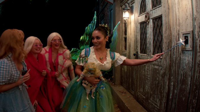 A fairy-costumed Vanessa Hudgens lures unsuspecting victims in Eli Roth’s Haunted House: Trick-VR-Treat