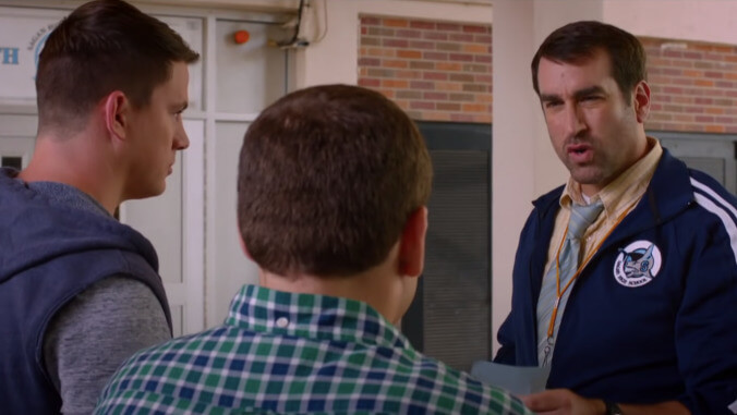 Rob Riggle improvised the penis scene in 21 Jump Street to make the crew laugh