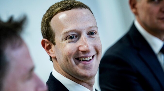 Mark Zuckerberg gives a 