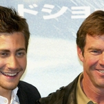 Jake Gyllenhaal seems genuinely shocked to learn Dennis Quaid has played his dad before