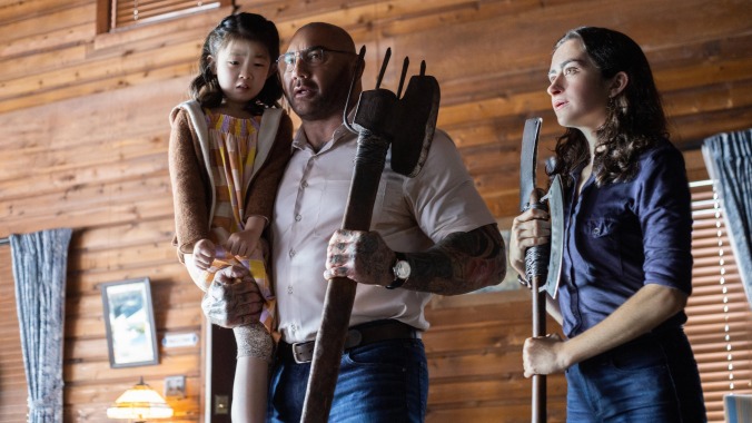 Knock At The Cabin review: Dave Bautista is thoroughly ominous in tense apocalyptic thriller