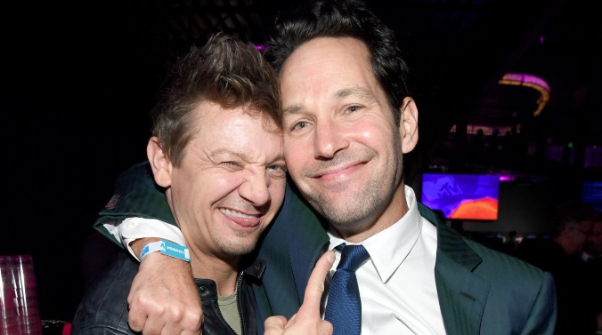 Jeremy Renner is “mobile” and “laughing,” according to Paul Rudd and Evangeline Lilly