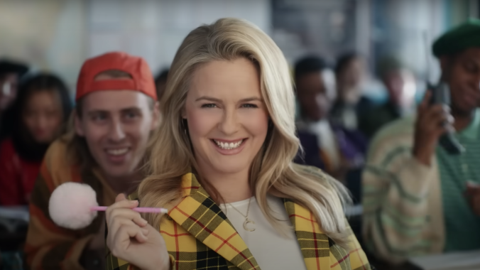 As if Alicia Silverstone would be caught in anything less than her iconic Clueless plaid for new Super Bowl commercial