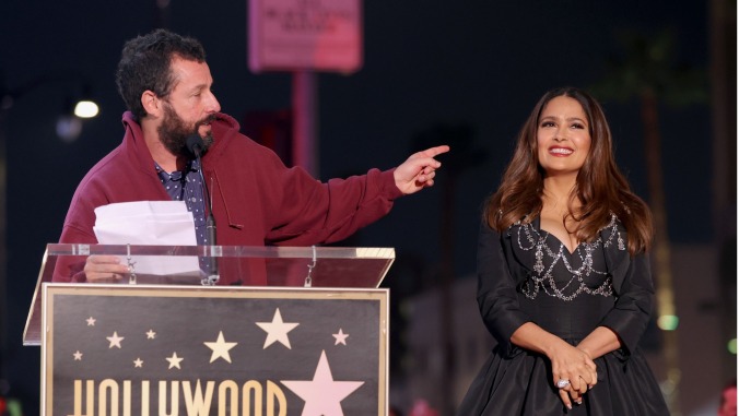 Salma Hayek says Adam Sandler helped her realize she could be the funny one, too