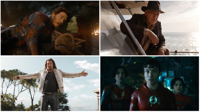 Indy, the Flash, Guardians, and more—watch the biggest movie trailers from Super Bowl LVII