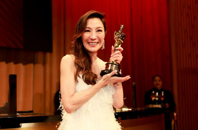 Best Actress winner Michelle Yeoh