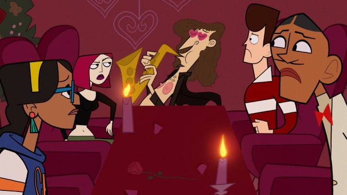 It's all nipples and tongues in these first pics from the Clone High revival