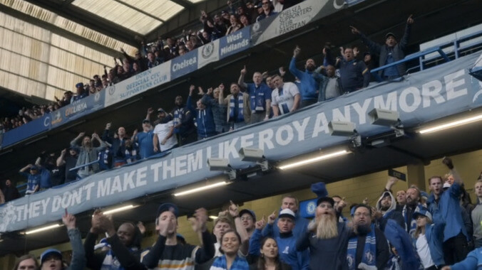 Chelsea soccer president apologizes after a memorial banner was tweaked in Ted Lasso