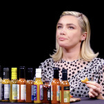 Yes, Florence Pugh talked about Hawkeye's Sriracha scene on Hot Ones